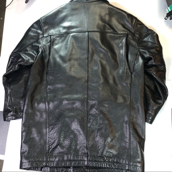 Andrew Marc Mens Medium Brown Leather Jacket Coat - Picture 2 of 8